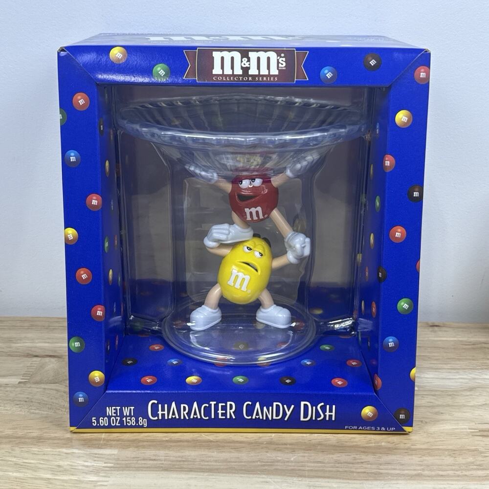 NEW Never Opened Vintage 1999 M&M's Red and Yellow Character Candy Dish